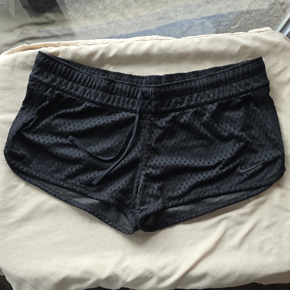 Nike Black Perforated Athletic Running Shorts